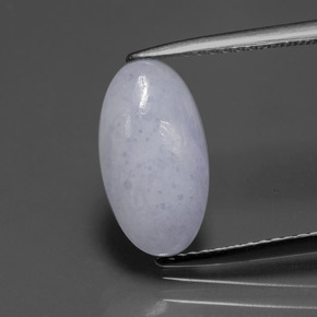 2,81 ctw natürlicher blauer Jadeit, Oval Schliff, Lichtundurchlässig
