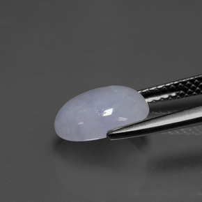 2,72 ctw natürlicher blauer Jadeit, Oval Schliff, Lichtdurchlässig