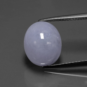 7,88 ctw natürlicher blauer Jadeit, Oval Schliff, Lichtundurchlässig