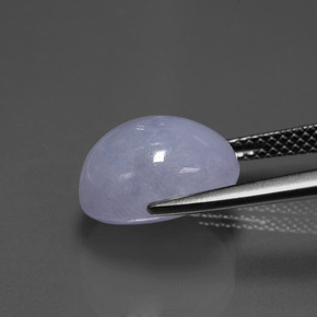 7,88 ctw natürlicher blauer Jadeit, Oval Schliff, Lichtundurchlässig
