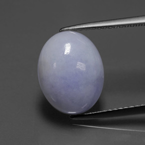 6,60 ctw natürlicher blauer Jadeit, Oval Schliff, Lichtundurchlässig
