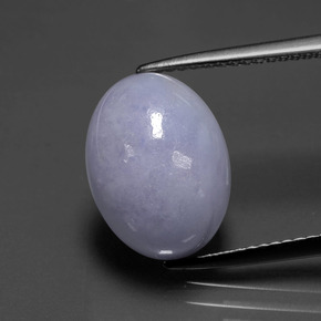 7,41 ctw natürlicher blauer Jadeit, Oval Schliff, Lichtundurchlässig