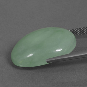 9,17 ctw natürlicher Grün Jadeit, Oval Schliff, Lichtdurchlässig