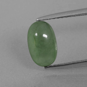 9,17 ctw natürlicher Grün Jadeit, Oval Schliff, Transparent
