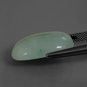 18,38 ctw natürlicher grüner Jadeit, Oval Schliff, Lichtdurchlässig