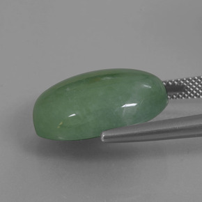 21,62 ctw natürlicher grüner Jadeit, Oval Schliff, Lichtundurchlässig