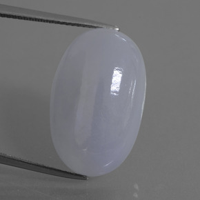 20,87 ctw natürlicher blauer Jadeit, Oval Schliff, Lichtdurchlässig