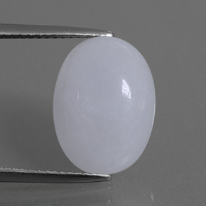 7,79 ctw natürlicher blauer Jadeit, Oval Schliff, Lichtdurchlässig