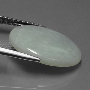 9,17 ctw natürlicher Grün Jadeit, Oval Schliff, Lichtdurchlässig