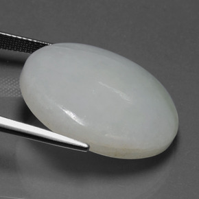 9,17 ctw natürlicher Grün Jadeit, Oval, Lichtdurchlässig