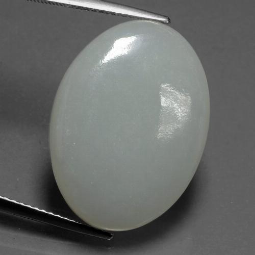 20,83 ctw natürlicher grüner Jadeit, Oval Schliff, Lichtdurchlässig