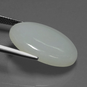 20,83 ctw natürlicher grüner Jadeit, Oval Schliff, Lichtdurchlässig