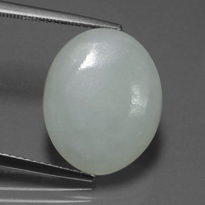 10,46 ctw natürlicher grüner Jadeit, Oval Schliff, Lichtdurchlässig