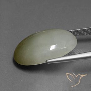9,17 ctw natürlicher Mittelgrün Jadeit, Oval Schliff, Lichtdurchlässig