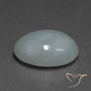 9,17 ctw natürlicher Mittelgrün Jadeit, Oval, Lichtdurchlässig