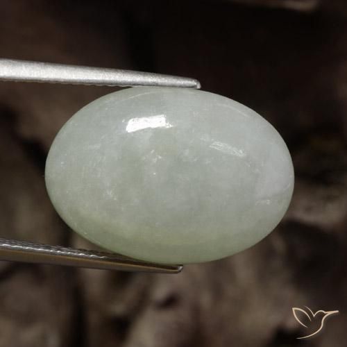 9,17 ctw natürlicher Mittelgrün Jadeit, Oval, Lichtdurchlässig