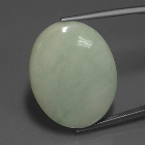 42,37 ctw natürlicher grüner Jadeit, Oval Schliff, Lichtundurchlässig