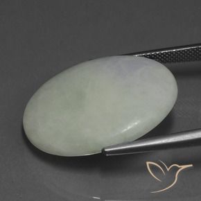 9,17 ctw natürlicher Graugrün Jadeit, Oval, Lichtdurchlässig