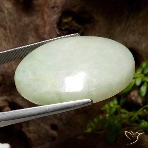 9,17 ctw natürlicher Olivgrün Jadeit, Oval, Lichtdurchlässig