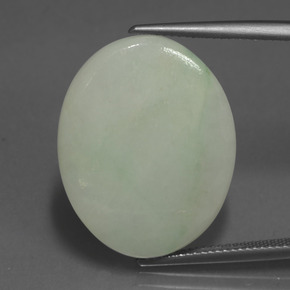 23,36 ctw natürlicher grüner Jadeit, Oval Schliff, Lichtdurchlässig
