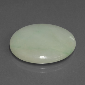 23,36 ctw natürlicher grüner Jadeit, Oval Schliff, Lichtdurchlässig