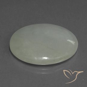 9,17 ctw natürlicher Mittelgrün Jadeit, Oval, Lichtdurchlässig