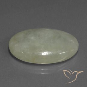 9,17 ctw natürlicher Warmes Hellgrün Jadeit, Oval, Lichtdurchlässig