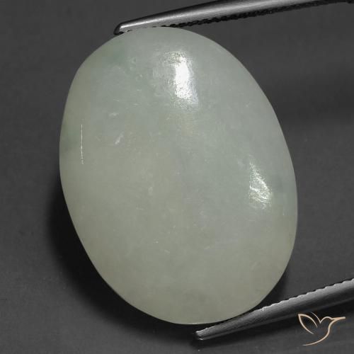 9,17 ctw natürlicher Mittelgrün Jadeit, Oval, Lichtdurchlässig