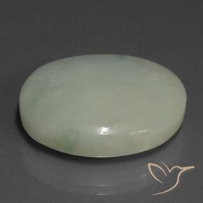9,17 ctw natürlicher Mittelgrün Jadeit, Oval, Lichtdurchlässig