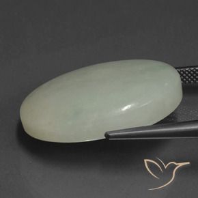 9,17 ctw natürlicher Mittelgrün Jadeit, Oval, Lichtdurchlässig