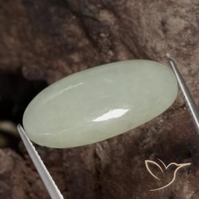 9,17 ctw natürlicher Graugelb-Grün Jadeit, Oval, Lichtdurchlässig
