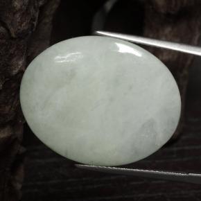 24,59 ctw natürlicher grüner Jadeit, Oval Schliff, Lichtdurchlässig