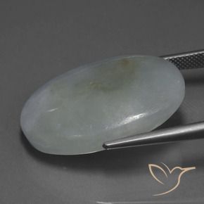9,17 ctw natürlicher Mittelgrün Jadeit, Oval, Lichtdurchlässig