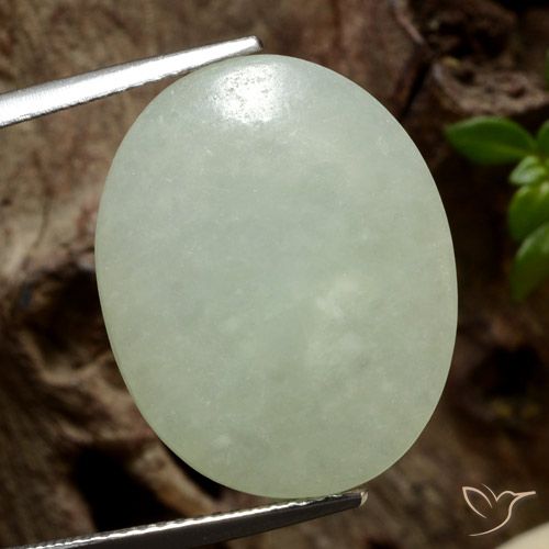9,17 ctw natürlicher Olivgrün Jadeit, Oval, Lichtdurchlässig