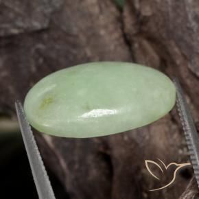 9,17 ctw natürlicher Grau Grün Jadeit, Oval, Lichtdurchlässig