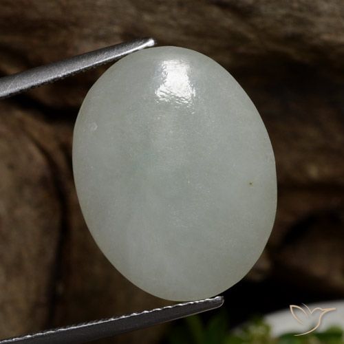 10.12ct Natürlicher Mittelgrau Jadeit, Oval, Lichtdurchlässig