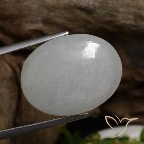 9,17 ctw natürlicher Mittelgrau Jadeit, Oval, Lichtdurchlässig
