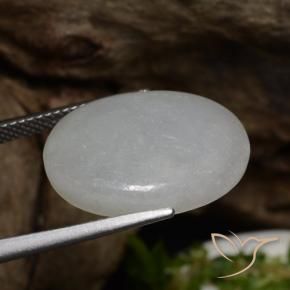 9,17 ctw natürlicher Mittelgrau Jadeit, Oval, Lichtdurchlässig
