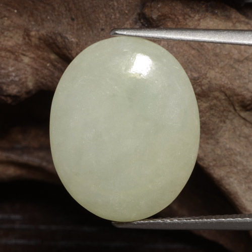 10,60 ctw natürlicher gelber Jadeit, Oval Schliff, Lichtdurchlässig