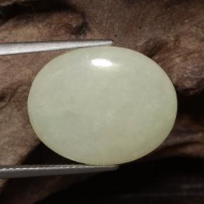 10,60 ctw natürlicher gelber Jadeit, Oval Schliff, Lichtdurchlässig