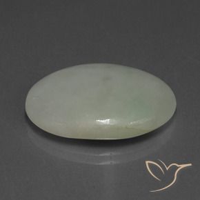9,17 ctw natürlicher Mittelgrau Jadeit, Oval, Lichtdurchlässig