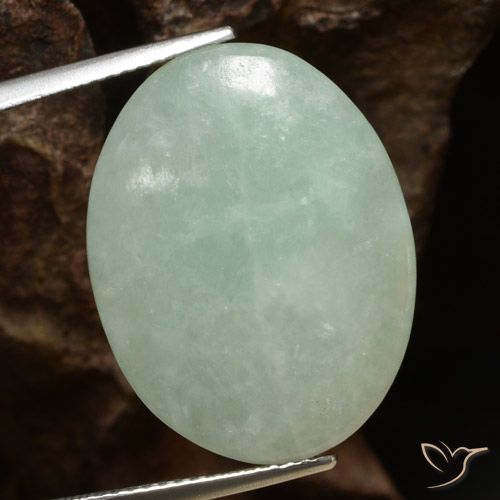 16,53 ctw natürlicher grüner Jadeit, Oval Schliff, Lichtdurchlässig