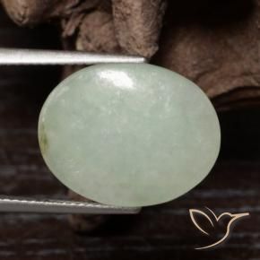 9,17 ctw natürlicher hellgrün Jadeit, Oval, Lichtdurchlässig