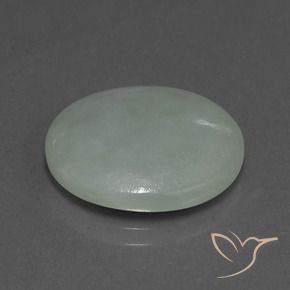 9,17 ctw natürlicher Mittelgrün Jadeit, Oval, Lichtdurchlässig