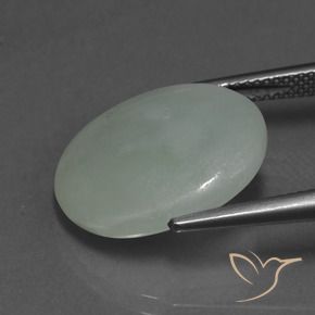 9,17 ctw natürlicher Mittelgrün Jadeit, Oval, Lichtdurchlässig