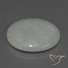9,17 ctw natürlicher Graugrün Jadeit, Oval, Lichtdurchlässig