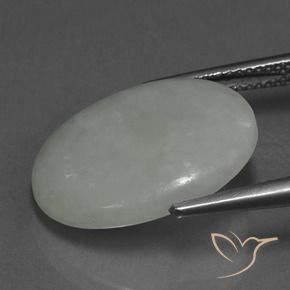 9,17 ctw natürlicher Graugrün Jadeit, Oval, Lichtdurchlässig