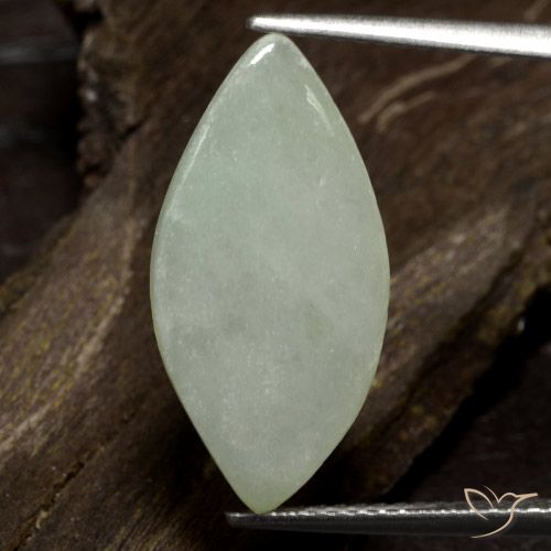 6.29ct Natürlicher Grau Grün Jadeit, Marquise, Lichtdurchlässig