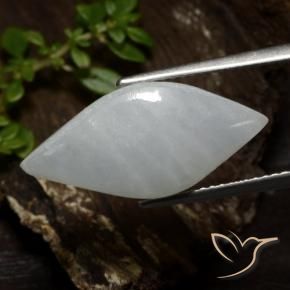 9,17 ctw natürlicher gräulich-weiß Jadeit, Marquise, Lichtdurchlässig