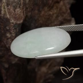 9,17 ctw natürlicher Graugrün Jadeit, Oval, Lichtdurchlässig